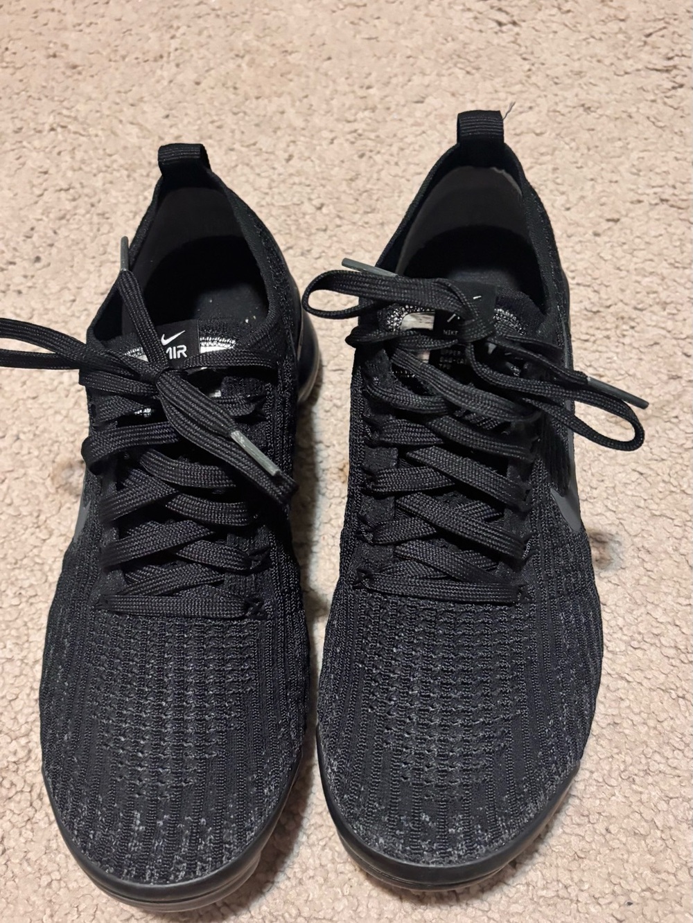 Nike Vapormax Black Flyknit Running Shoes